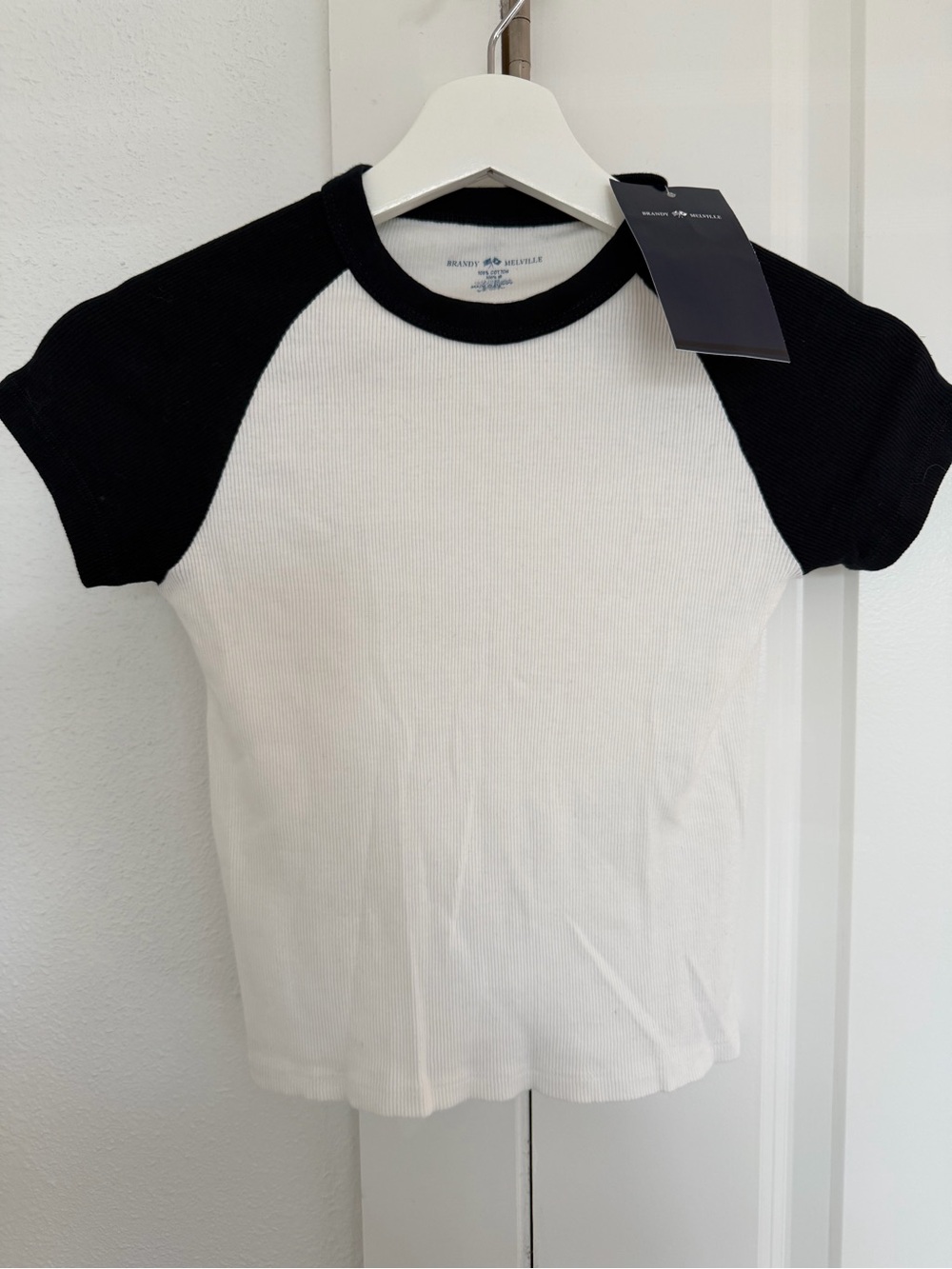 Brandy Melville White & Black Tee